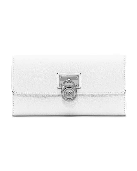 michael kors hamilton wallet black silver|michael kors optic white wallet.